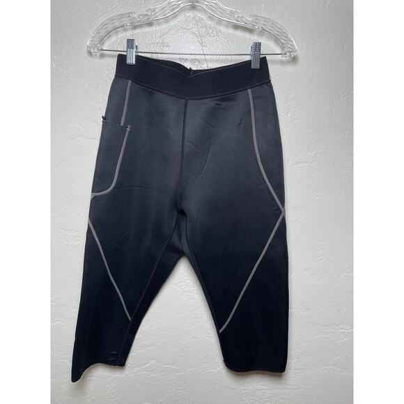 Women's Neoprene Swimwear Bottom Black Neon Yellow Shorts Size Large - Picture 3 of 4